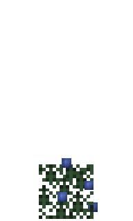 A ripe blueberry plant on MineBlocks