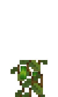 A ripe cucumber plant on MineBlocks